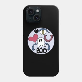 Cute Eye Love You Boo Cartoon Text Art Phone Case