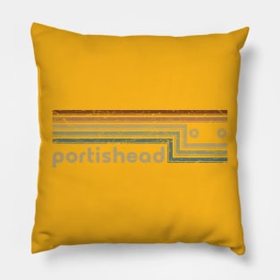 Portishead Cassette Stripes Pillow