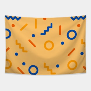 Abstract dots and line pattern Tapestry