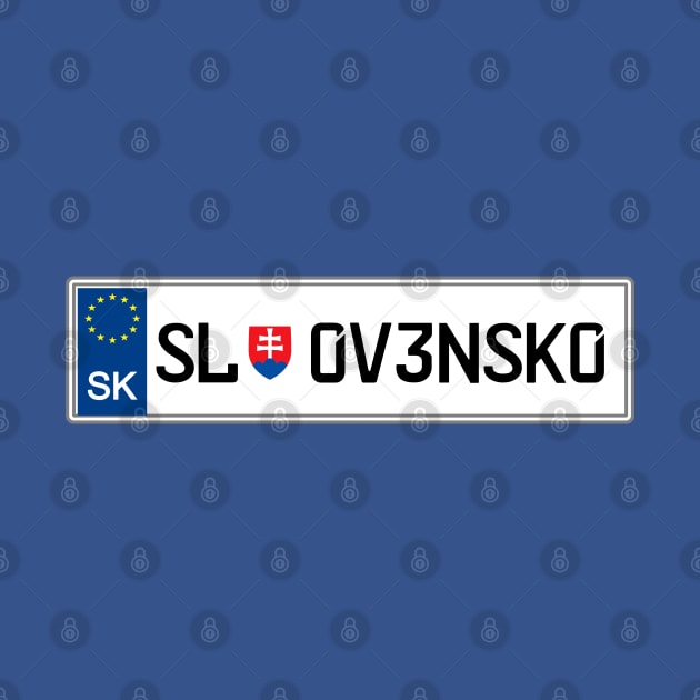 Slovakia car registration plate by Travellers