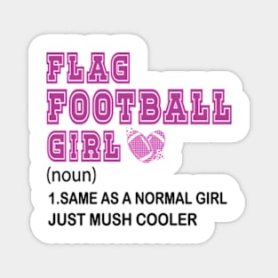 Flag Football Girl Definition Funny & Sassy Womans Sports Magnet