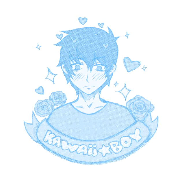 kawaii boy ! blue by tacothomas