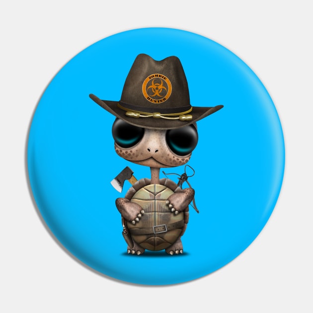 Baby Turtle Zombie Hunter Pin by jeffbartels