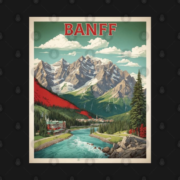 Banff Alberta Canada Vintage Poster Tourism Art by TravelersGems