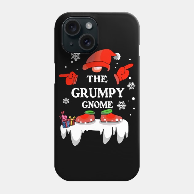 Grumpy Gnome Buffalo Plaid Matching Family Christmas Pajama Phone Case by binnacleenta