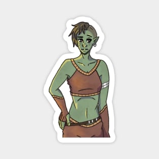 Orc Woman Portriat Magnet