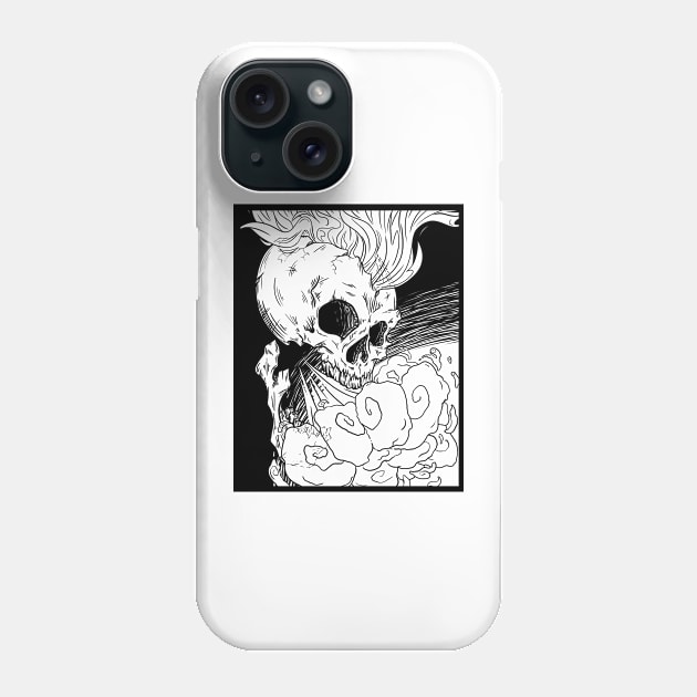 Skull on Fire Phone Case by Carlo Betanzos