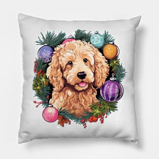 Groodle Christmas Pillow