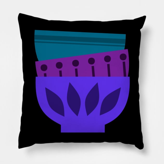 Cool Ramen Bowls Pillow by Scarlett_Rose_Artist