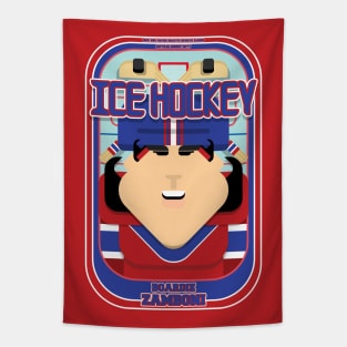 Ice Hockey Red and Blue - Boardie Zamboni - Amy version Tapestry