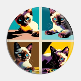 Tonkinese Pop Art - Cute Kitties Pin