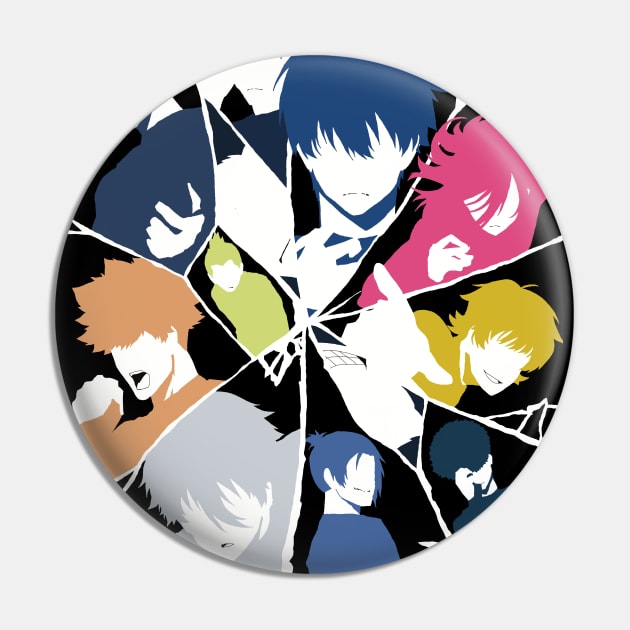 Blue lock all main characters in minimalist and aesthetic vector