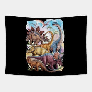 Types Of Dinosaurs Graphics Dino Identificatio Tapestry