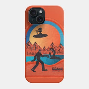 Hide And Seek.Retro Bigfoot Alien And Loch Ness Monster Phone Case