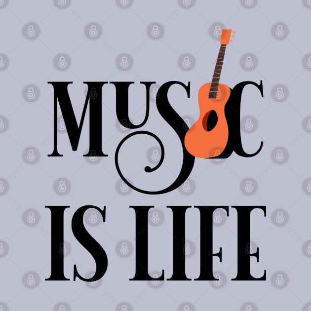 Music is life guitar by Polynesian Vibes