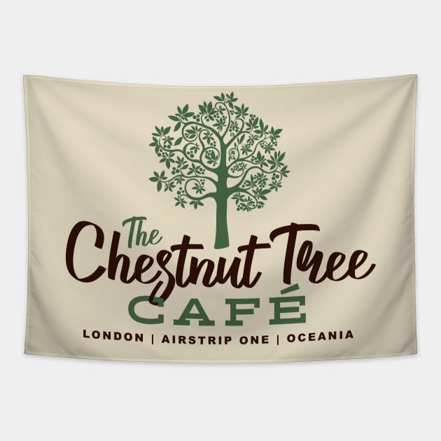 Chestnut Tree Cafe Tapestry by MindsparkCreative