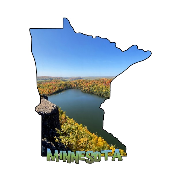 Minnesota State Outline (Bean Lake near Silver Bay, MN) by gorff