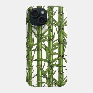 Bamboo forest on natural white Phone Case