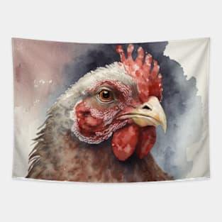 Water colour hen Tapestry