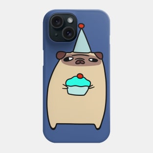 Pug Holding a Cupcake Phone Case