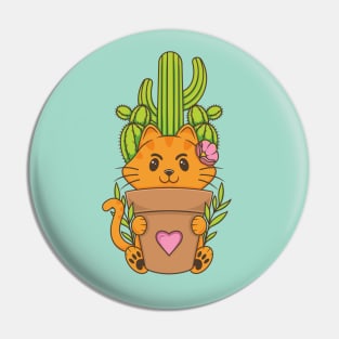 Botanicat Cute Kawaii Illustration Pin