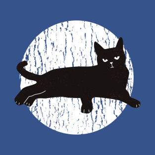 Cute Black Retro Kitty T-Shirt