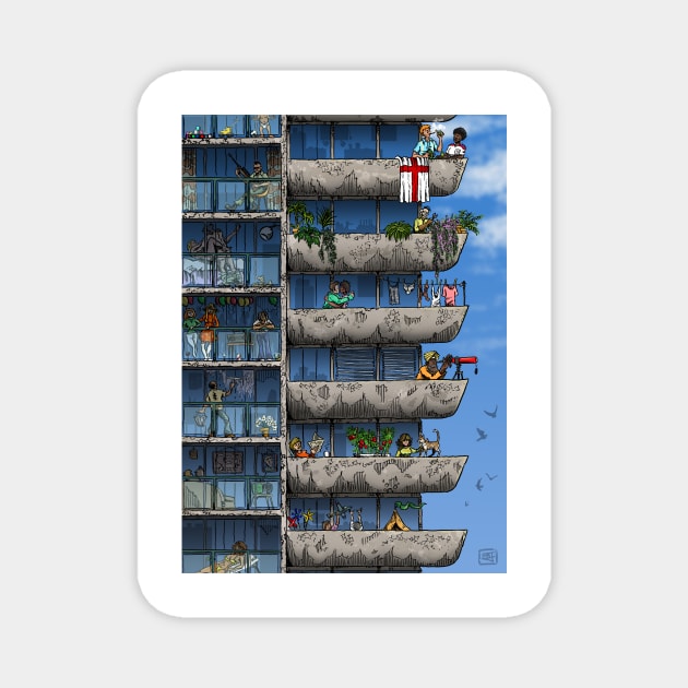 Brutalist Utopia Magnet by matjackson