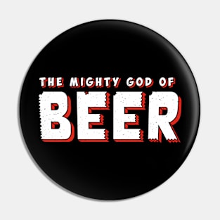 God of Beer Logo - White Pin