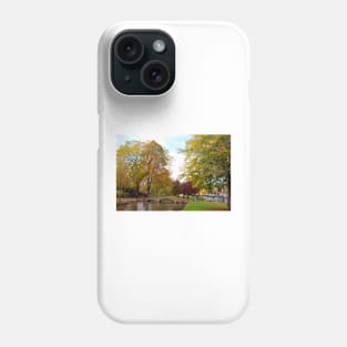 Autumn Trees Bourton on the Water Cotswolds Phone Case