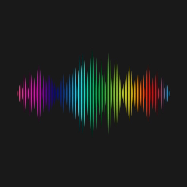 Rainbow Music Waves by Aine Creative Designs