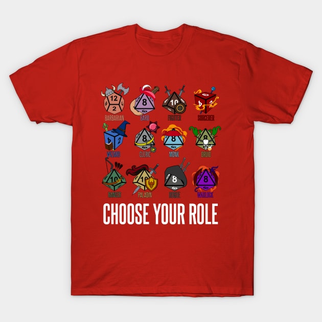 D&D Character Class Hit Dice Dungeons And Dragons - T-Shirt TeePublic