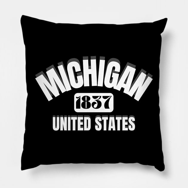 MICHIGAN Pillow by Suddenly Mood