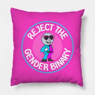 Reject The Gender Binary Pillow
