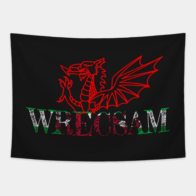 WRECSAM WELSH FLAG DRAIG GOCH RED DRAGON Tapestry by MarniD9