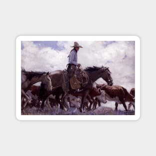 Leading His Pack Horse by William Koerner Magnet