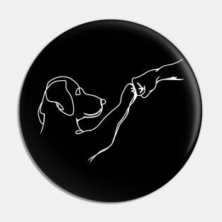 Dog Lover art Funny Dog And People Punch Hand Pin