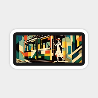 The Art of Trams - Soviet Realism Style #002 - Mugs For Transit Lovers Magnet