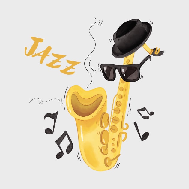 Jazz and Saxophone day by Imou designs