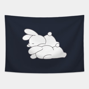 Cute bunnies rabbits sleeping Tapestry