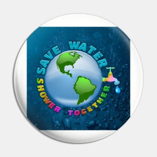 save water, shower together Pin
