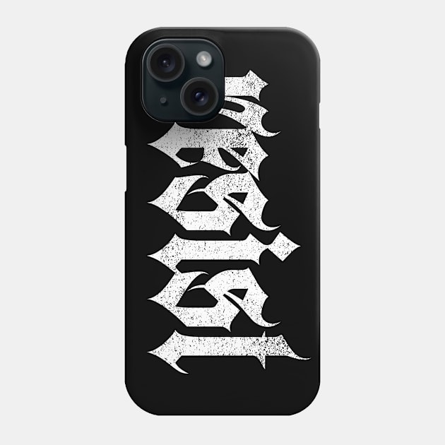 Resist Heavy Metal Vintage Distressed White Typography Phone Case by Inspire Enclave