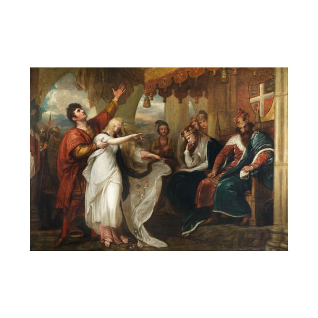 Hamlet- Act IV, Scene V (Ophelia Before the King and Queen) by Benjamin West by Classic Art Stall