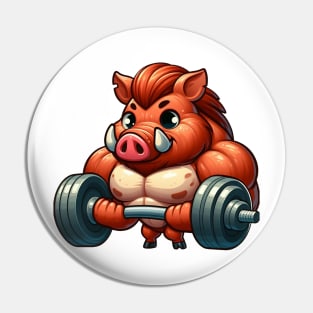 Cute Muscular Boar Pin