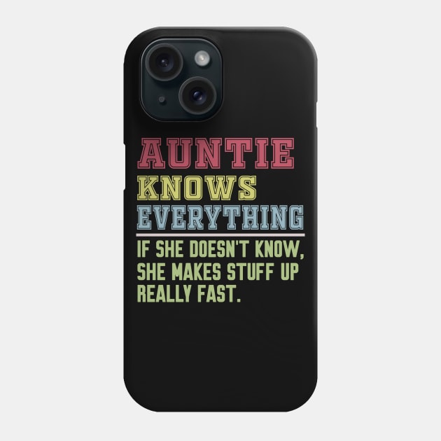 Auntie knows everything vintage Phone Case by Work Memes