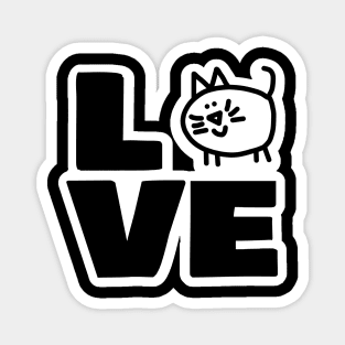 Love Cat Chonk Animals Magnet