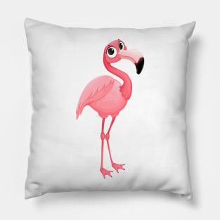 Funny flamingo with cute eyes Pillow