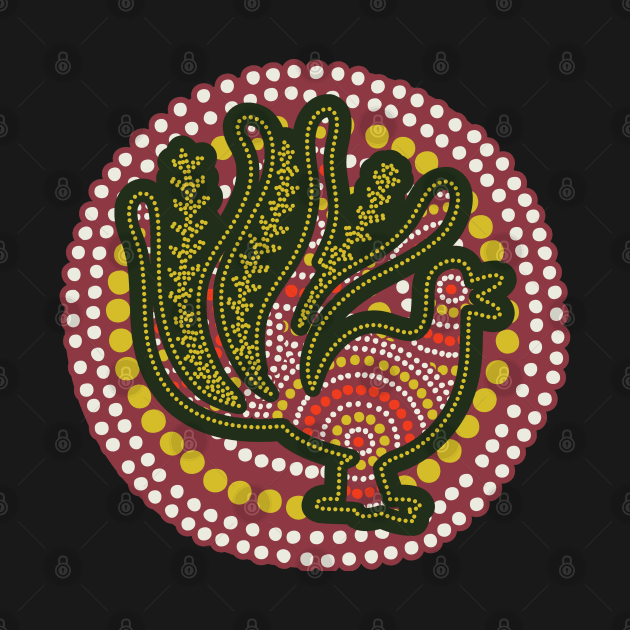 Awesome Aboriginal Art Lyre Bird by Pris25