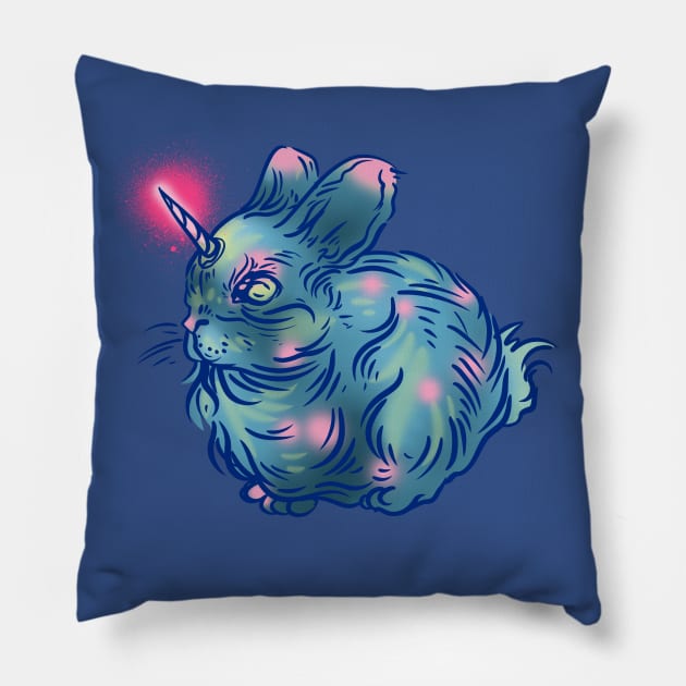 Bunnicorn Pillow by Manfish Inc.