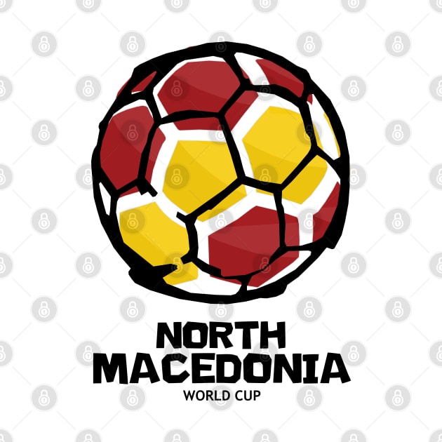 North Macedonia Football Country Flag by KewaleeTee