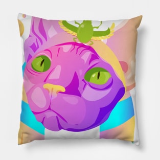 Psychedelic Cat Pillow